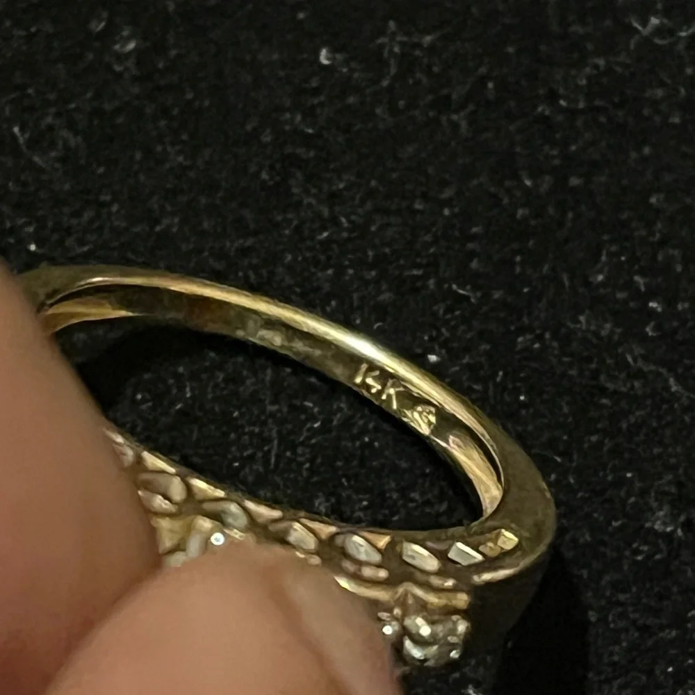 14K Yellow Gold Marquise Cut Natural Diamond Ring – 3.77g Size 7 - Picture 6 of 17